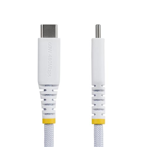 CAVO DI RICARICA USB-C  BIANCO DA 2M 60W PD CAVO USB 2.0