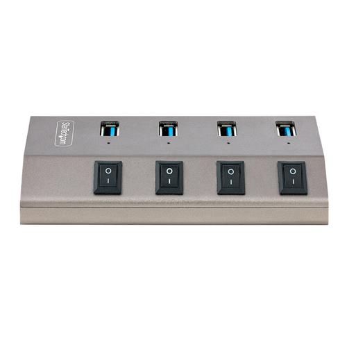 StarTech.com 5G4AIBS-USB-HUB-EU hub di interfaccia USB 3.2 Gen 1 (3.1 Gen 1) Type-B 5000 Mbit/s Grigio