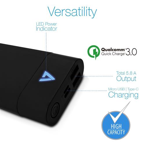 POWER BANK 20100 MAH QC 3.0 QUICK CHARGE . USB E USB-C