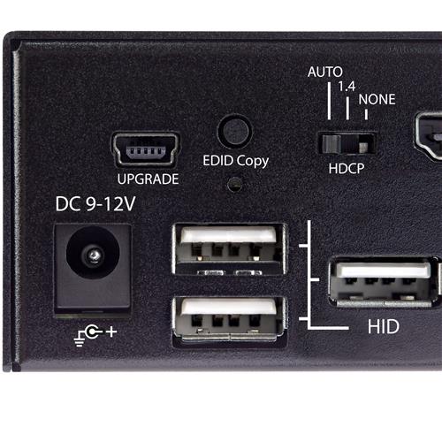StarTech.com SV231HU34K6 switch per keyboard-video-mouse (kvm) Montaggio rack Nero