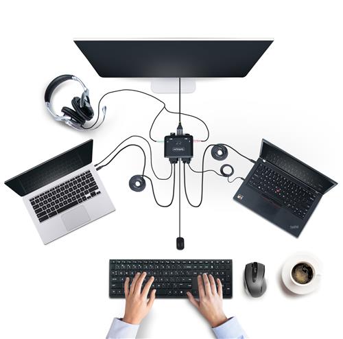 StarTech.com C2-D46-UC2-CBL-KVM switch per keyboard-video-mouse (kvm) Nero