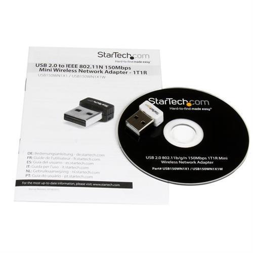 StarTech.com USB150WN1X1W scheda di rete e adattatore WLAN 150 Mbit/s