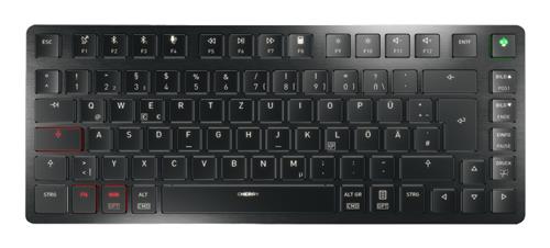 CHERRY KW X ULP 2.0 MINI tastiera Casa/ufficio USB + RF Wireless + Bluetooth QWERTZ Tedesco Nero