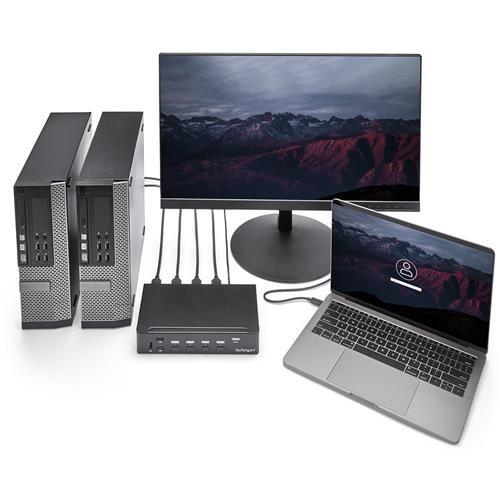 StarTech.com SV431HDU3A2 switch per keyboard-video-mouse (kvm) Montaggio rack Nero