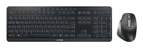 CHERRY Stream desktop ultimate tastiera Mouse incluso Casa/ufficio USB + RF Wireless + Bluetooth QWERTZ Tedesco Nero