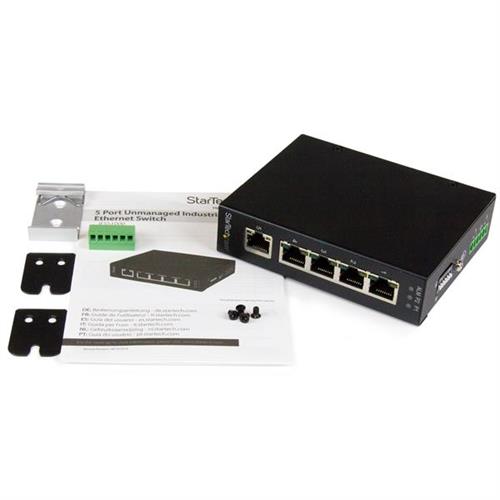 StarTech.com IES51000 switch di rete Gigabit Ethernet (10/100/1000) Nero