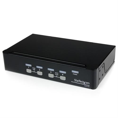 StarTech.com SV431USB switch per keyboard-video-mouse (kvm) Montaggio rack Nero