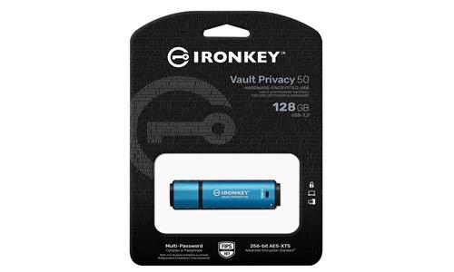 Kingston Technology IronKey Vault Privacy 50 unità flash USB USB tipo A 3.2 Gen 1 (3.1 Gen 1) Nero, Blu