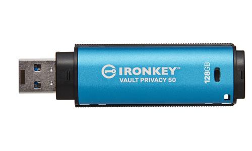 Kingston Technology IronKey Vault Privacy 50 unità flash USB USB tipo A 3.2 Gen 1 (3.1 Gen 1) Nero, Blu