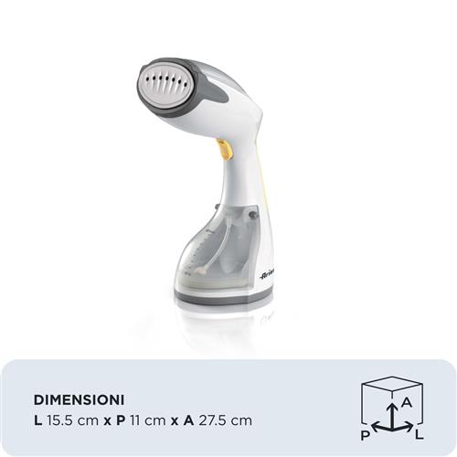 Ariete 4167 Ferro da Stiro Verticale - piastra in Acciaio Inox - Vapore continuo - Igienizza e rinfresca gli abiti - 1200 Watt - Levapelucchi - Bianco