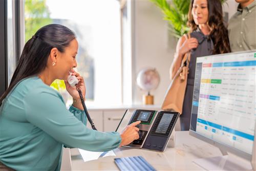 POLY Edge E400 IP Phone and PoE-enabled telefono IP Nero 8 linee IPS