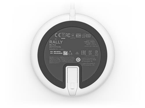 Logitech Rally Mic Pod Bianco Microfono da tavolo