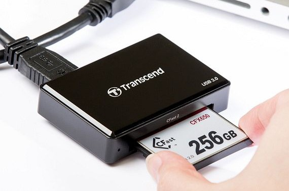 Transcend CFast 2.0 USB3.0 lettore di schede USB 3.2 Gen 1 (3.1 Gen 1) Nero