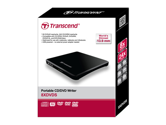 Transcend TS8XDVDS-K lettore di disco ottico DVD±R/RW Nero