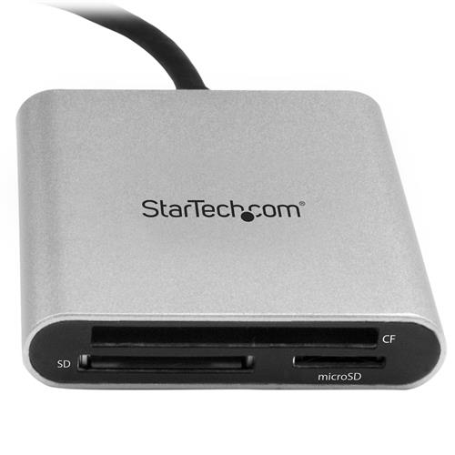 StarTech.com FCREADU3C lettore di schede USB 3.2 Gen 1 (3.1 Gen 1) Type-C Nero, Argento