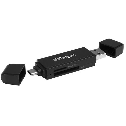 StarTech.com SDMSDRWU3AC lettore di schede USB 3.2 Gen 1 (3.1 Gen 1) Type-A/Type-C Nero