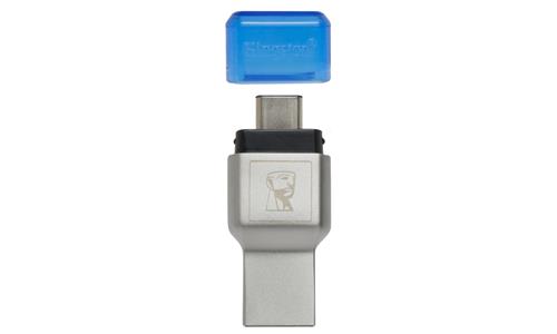 Kingston Technology MobileLite Duo 3C lettore di schede USB 3.2 Gen 1 (3.1 Gen 1) Type-A/Type-C Blu, Argento