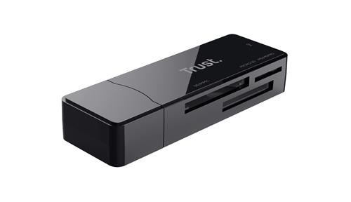 Trust NANGA lettore di schede USB 3.2 Gen 1 (3.1 Gen 1) Type-A Nero