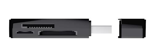Trust NANGA lettore di schede USB 3.2 Gen 1 (3.1 Gen 1) Type-A Nero