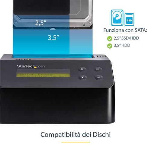 StarTech.com SDOCK1EU3P parte e accessorio per dispositivi di archiviazione dati Gomma per dischi