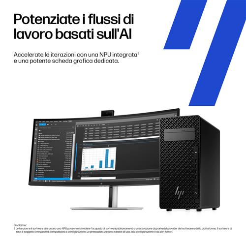 HP Z2 Tower G1i Wolf Pro Security Edition Intel Core Ultra 9 285K 32 GB DDR5-SDRAM 1 TB SSD NVIDIA RTX PRO 4000 Blackwell Windows 11 Pro Stazione di lavoro AI Workstation, AI PC Nero