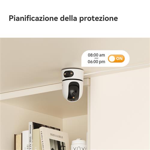 Imou Ranger DUAL 6MP (3MP+3MP) Telecamera WiFi da Interno, motorizzata con Doppia Lente, Rilevamento Umano, Smart tracking, Visione Notturna a Colori