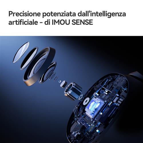 Imou Ranger DUAL 6MP (3MP+3MP) Telecamera WiFi da Interno, motorizzata con Doppia Lente, Rilevamento Umano, Smart tracking, Visione Notturna a Colori