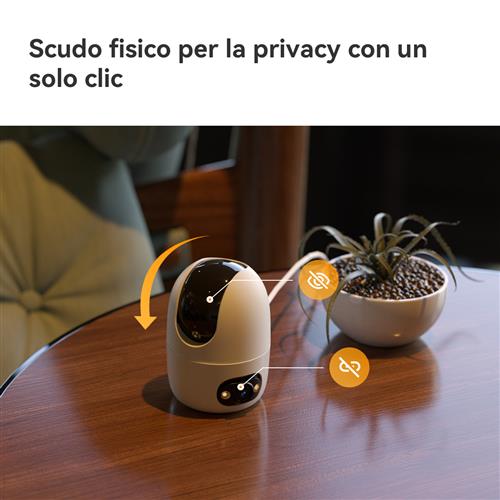 Imou Ranger DUAL 6MP (3MP+3MP) Telecamera WiFi da Interno, motorizzata con Doppia Lente, Rilevamento Umano, Smart tracking, Visione Notturna a Colori