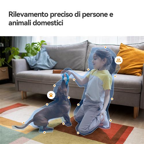 Imou Ranger DUAL 6MP (3MP+3MP) Telecamera WiFi da Interno, motorizzata con Doppia Lente, Rilevamento Umano, Smart tracking, Visione Notturna a Colori