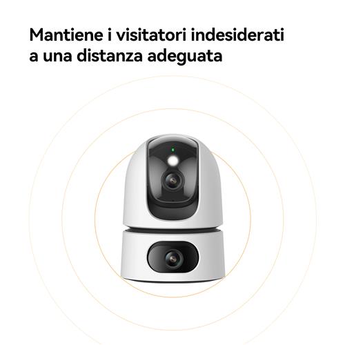 Imou Ranger DUAL 6MP (3MP+3MP) Telecamera WiFi da Interno, motorizzata con Doppia Lente, Rilevamento Umano, Smart tracking, Visione Notturna a Colori