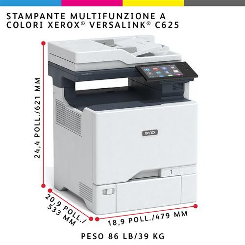 VERSALINK C625 A4 50PPM DUPLEX COPY/PRINT/SCAN/FAX PS3 2 TRAYS