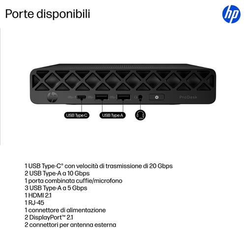 PRODESK 4 MINI G1I U7-265T 16GB 512GB NOOD W11P