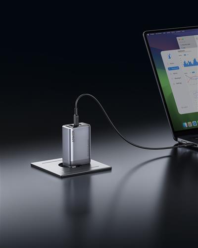 PRIME CHARGER 100W 3 PORTS GAN SILVER