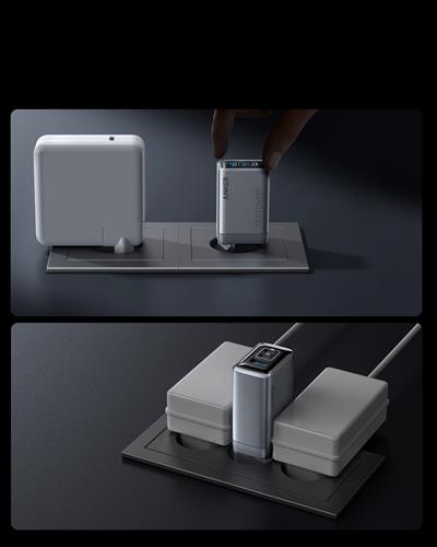 PRIME CHARGER 100W 3 PORTS GAN SILVER