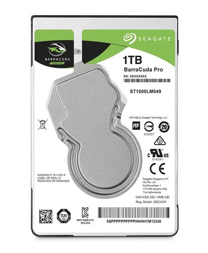 Seagate Barracuda Pro disco rigido interno 1 TB 7200 Giri/min 128 MB 2.5 Serial ATA III