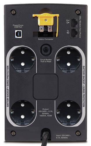 APC BACK-UPS 1400VA 230V AVR SCHUKO SOCKETS IN