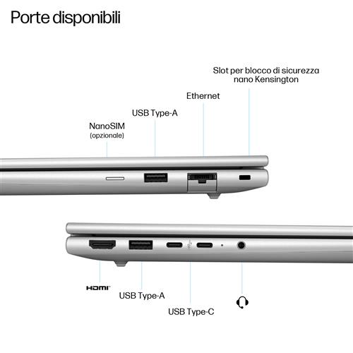 HP EliteBook 6 G1a 14 inch Notebook Next Gen AI PC Copilot+ PC AMD Ryzen AI 5 340 Computer portatile 35,6 cm (14