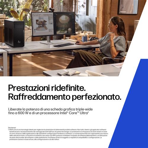HP Z2 Tower G1i Wolf Pro Security Edition Intel Core Ultra 9 285K 32 GB DDR5-SDRAM 1 TB SSD NVIDIA RTX Pro 2000 Blackwell Windows 11 Pro Stazione di lavoro AI Workstation, AI PC Nero