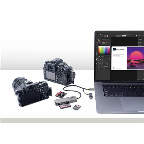 StarTech.com FCREADMICRO3V2 lettore di schede USB 3.2 Gen 1 (3.1 Gen 1) Type-C Grigio