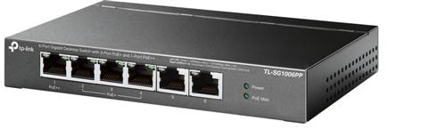 6-PORT GIGABIT DESKTOP SWITCH WITH 3-PORT POE+ AND 1-PORT POE+