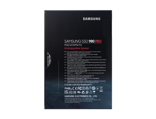 Samsung 980 PRO 500 GB M.2 PCI Express 4.0 NVMe V-NAND MLC