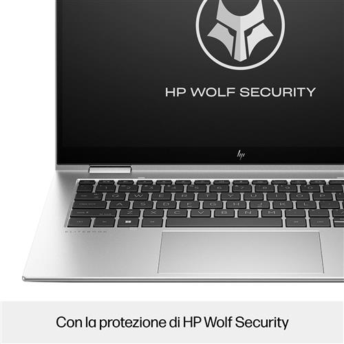 HP Elite x360 1040 G10 Intel Core i7 i7-1355U Ibrido (2 in 1) 35,6 cm (14) Touch screen WQXGA 32 GB LPDDR5-SDRAM 1 TB SSD Wi-Fi 6E (802.11ax) Windows 11 Pro Argento
