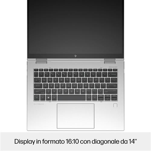 HP Elite x360 1040 G10 Intel Core i7 i7-1355U Ibrido (2 in 1) 35,6 cm (14) Touch screen WQXGA 32 GB LPDDR5-SDRAM 1 TB SSD Wi-Fi 6E (802.11ax) Windows 11 Pro Argento