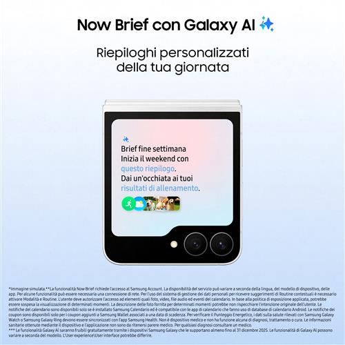 Samsung Galaxy Z Flip7 FE Smartphone AI, RAM 8GB, 128GB, Display 3,4