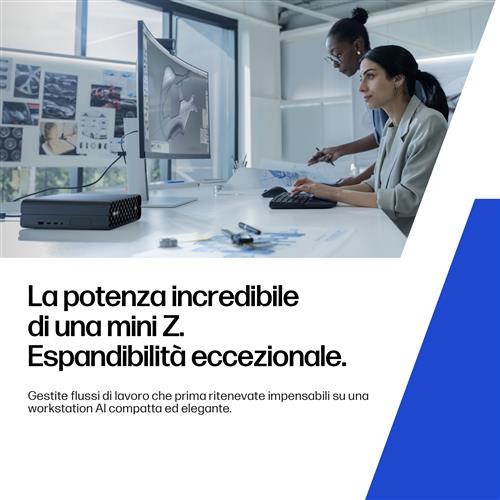 HP Z2 Mini G1i Workstation Desktop PC Wolf Pro Security Edition Intel Core Ultra 7 265 32 GB DDR5-SDRAM NVIDIA RTX A400 Windows 11 Pro Mini PC Stazione di lavoro AI Workstation, AI PC