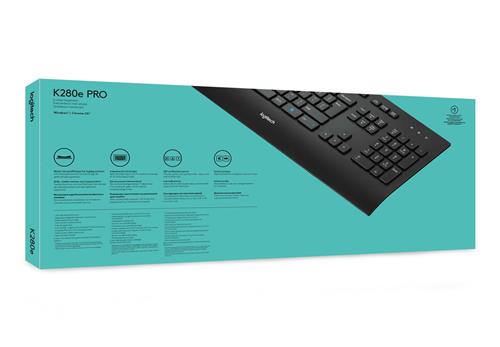 Logitech K280E Pro f/ Business tastiera Ufficio USB QWERTY US International Nero