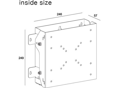 TILTING VESA BRACKET WITH MEDIA BOX VESA 400X400