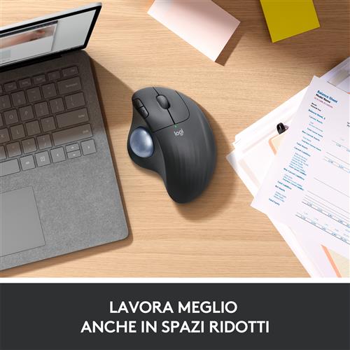 Logitech Ergo M575 mouse Ufficio Mano destra RF senza fili + Bluetooth 2000 DPI
