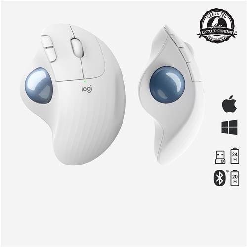 Logitech Ergo M575 mouse Ufficio Mano destra RF senza fili + Bluetooth Trackball 2000 DPI