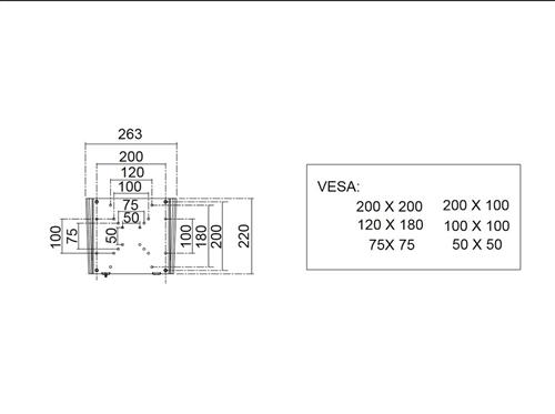 M DISPLAY MOUNT SINGLE SCREEN BLACK